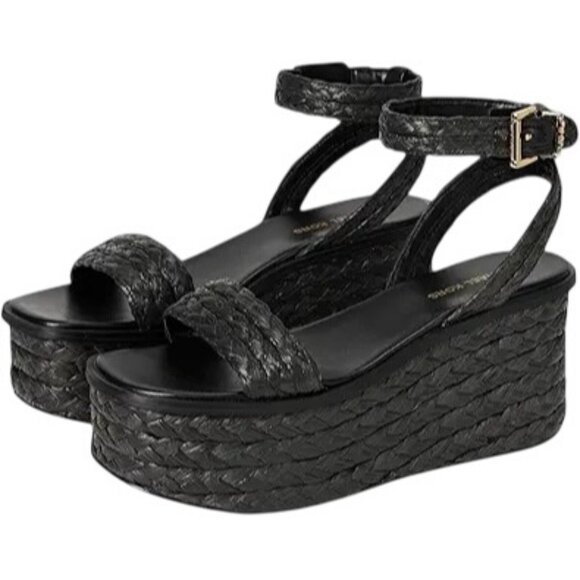 Michael Kors Sandra Straw Platform Sandals - Picture 1 of 3